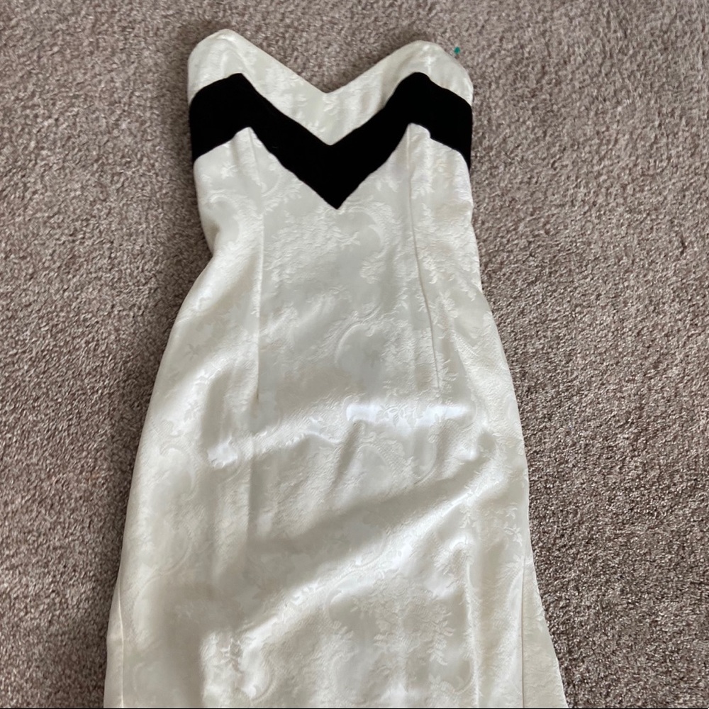 White & Black Victorian Gothic Dress - Picture 14 of 15